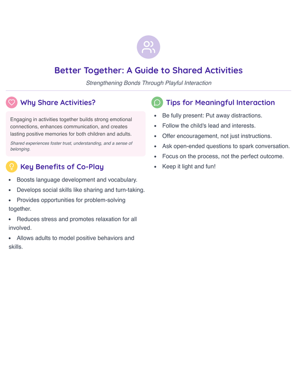 Parents - Shared Activities Guide