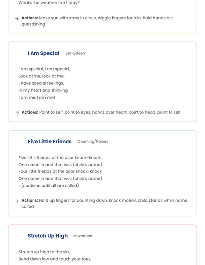 Educators - Circle Time Song Collection