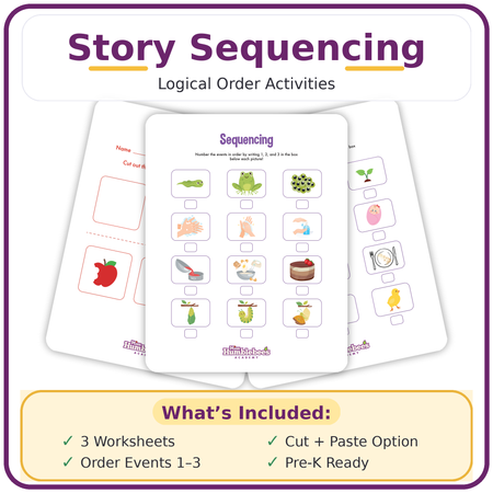 Story Sequencing Worksheets Printable Bundle (Logical Order Activities for Kids)