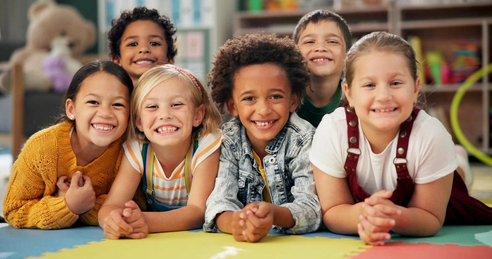 Children learning in an early learning center classroom