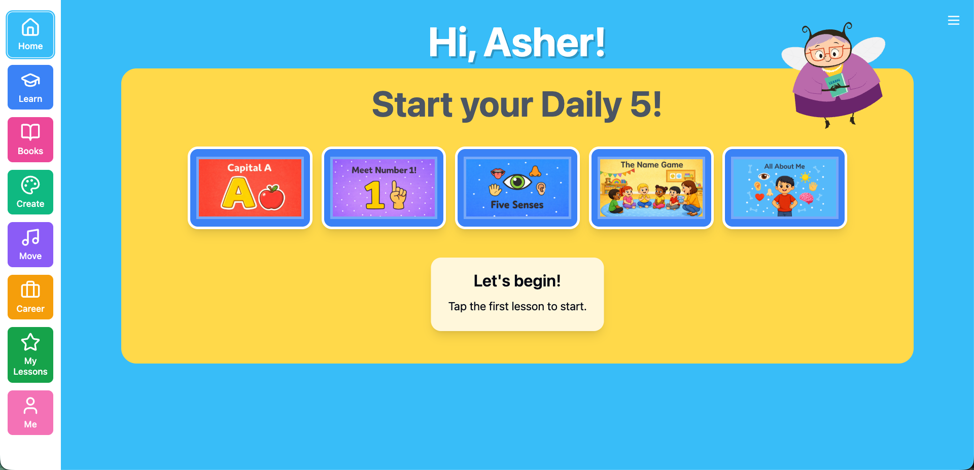 Daily 5 checklist: Good Morning with five learning areas