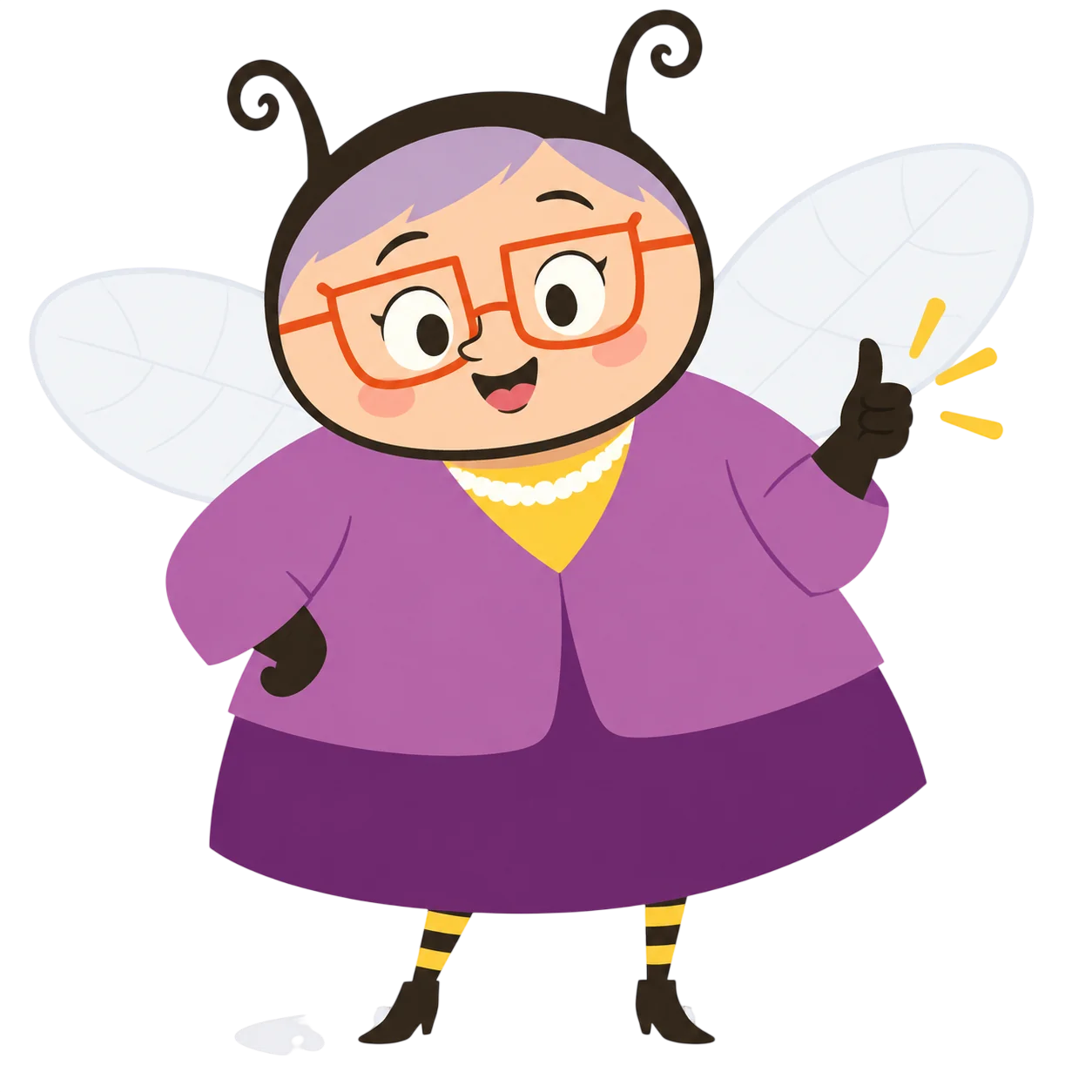 Miss Humblebee giving a thumbs up